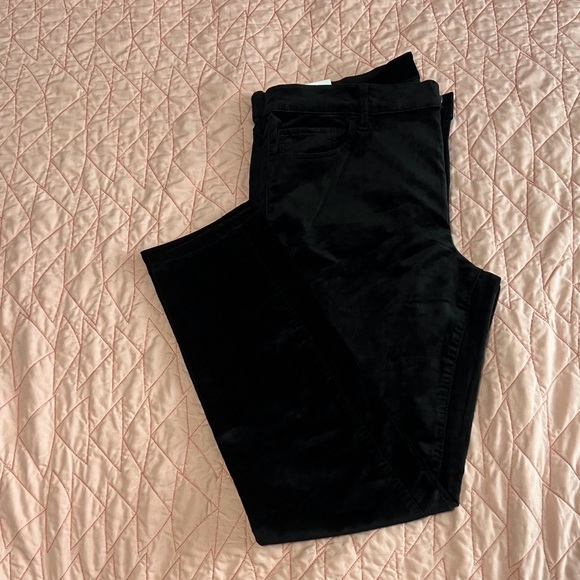 LOFT Pants - LOFT OUTLET Black Velvet Trousers